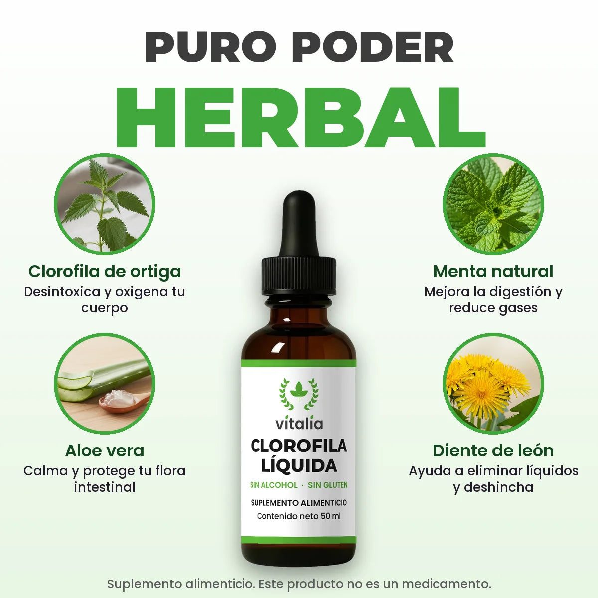 Ingredientes clorofila líquida Vitalia
