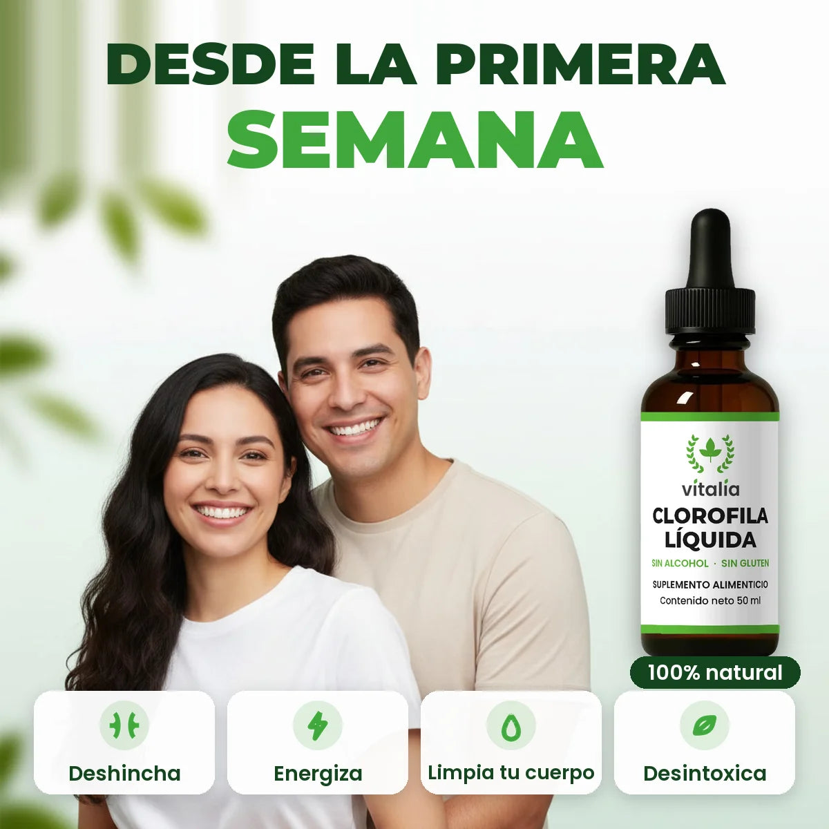 Clorofila líquida Vitalia desde la primera semana