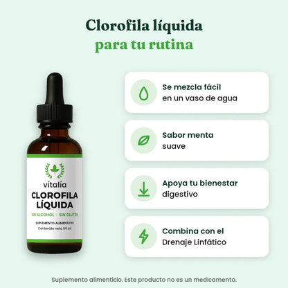 Pack Reset Vitalia drenaje y clorofila