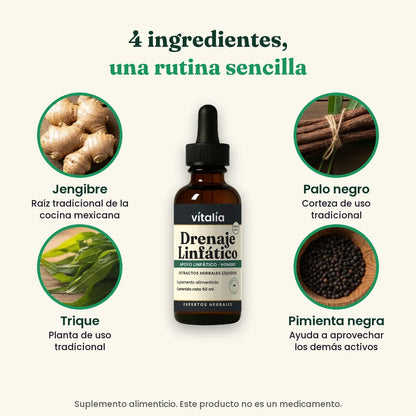Gotas de drenaje linfático para hombre Vitalia