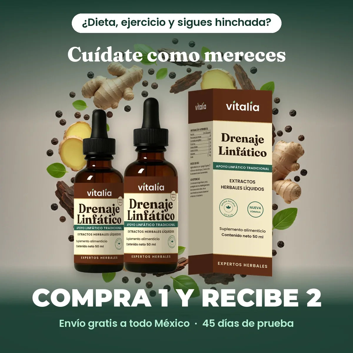 Gotas de drenaje linfático Vitalia